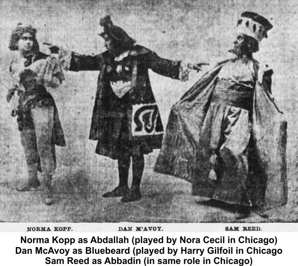 Three Mr Bluebeard performers NYC 1903