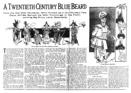 Newspaper promotion of Mr Bluebeard at Knickerbock Theater in 1903