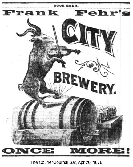 Fehr Beer advertisement 1878